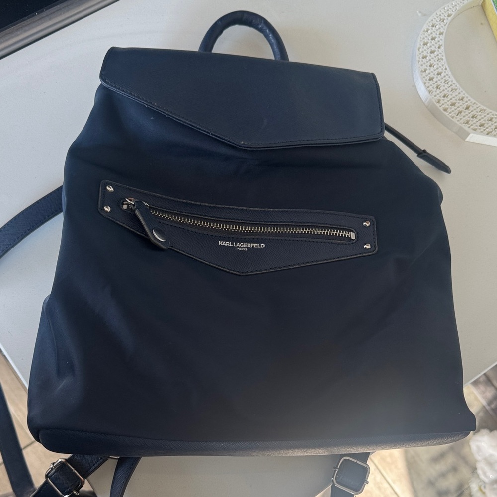 Karl Lagerfeld bag Backpack with Zipper Detail navy